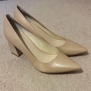 Marc Fisher Nude Block Heel Pumps